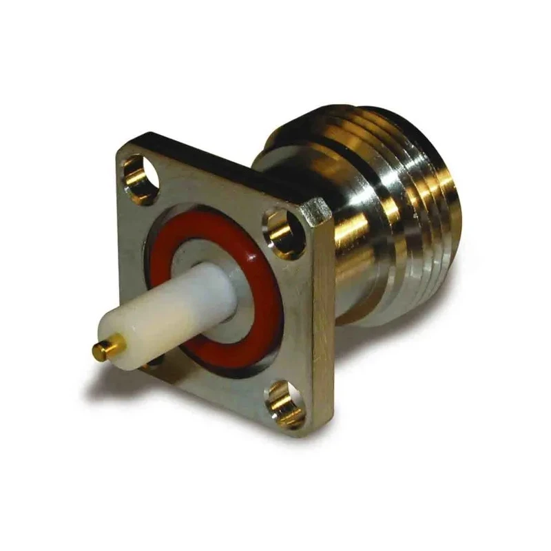 Amphenol RF N-Type Series Coaxial Connector Flange Female SMA, 50Ω, Straight Solder 11GHz 172117