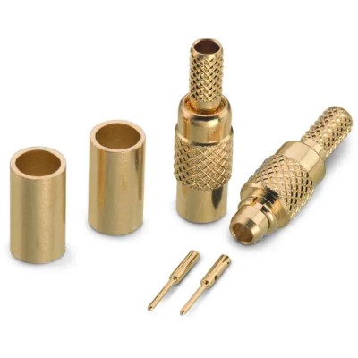 Wurth Elektronik WR-MMCX Series Coaxial Connector, Cable Mount, Male MCX, 50 Ω, Straight Crimp 66046011210320