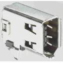 Molex 6-Way Right Angle Through Hole Female Firewire Connector, 1.5A, 125Vrms, Brass, Gold/Tin Plated, 53460-0639