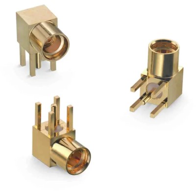Wurth Elektronik WR-MMCX Coaxial Connector MCX Female 50 Ohm Right Angle Through Hole Solder 66011002111501