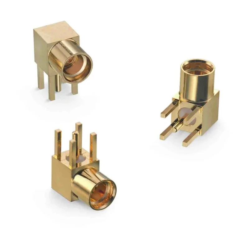 Wurth Elektronik WR-MMCX Coaxial Connector MCX Female 50 Ohm Right Angle Through Hole Solder 66011002111501