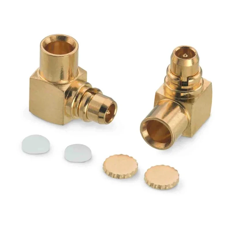 Wurth Elektronik WR-MMCX Series Coaxial Connector Male MCX, 50 Ohm, RG405 Cable, Right Angle Solder 66039011210820