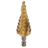 Makita High-Speed Steel Step Drill Bit, 4 to 20 mm, Hex Shank, Tin Coated D-40185