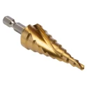 Makita High-Speed Steel Step Drill Bit, 4 to 20 mm, Hex Shank, Tin Coated D-40185