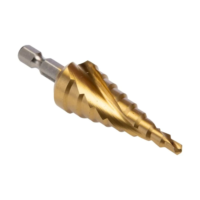 Makita High-Speed Steel Step Drill Bit, 4 to 20 mm, Hex Shank, Tin Coated D-40185