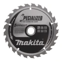 Makita Circular Saw Blade Wood Cutting, Tungsten Carbide, 165mm Diameter, 1mm Plate, 25 Teeth, 9250rpm, B-62985