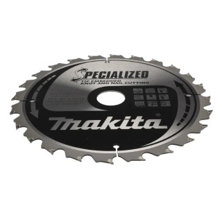 Makita Circular Saw Blade Tungsten Carbide 24 Teeth for Wood 210 mm Diameter 30 mm Arbor B-09438