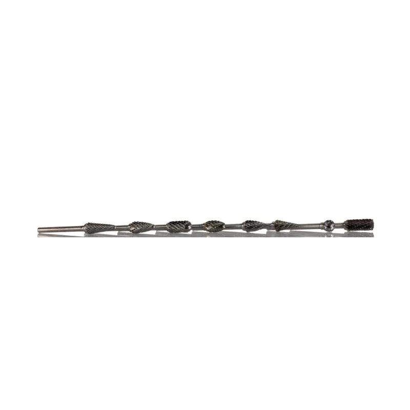 RS PRO Burr Set Tungsten Carbide, 8 Piece, 1/4 Inch Head 194-7995