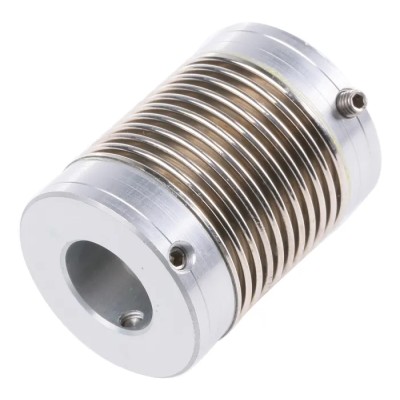 Huco Flexible Coupler 25 mm OD, 33 mm Length, 132 Ncm Torque, Aluminium, Electrodeposited Nickel Bellows 321.25.3535