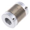 Huco Flexible Coupler 25 mm OD, 33 mm Length, 132 Ncm Torque, Aluminium, Electrodeposited Nickel Bellows 321.25.3535