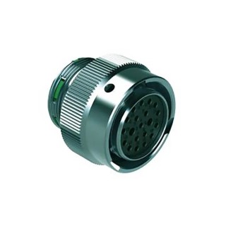 Amphenol Industrial Circular Connector, 20 Contacts, Female Socket, Cable Mount, IP67/IP69K, Bayonet, Zinc Alloy AHDM06