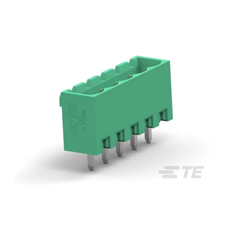TE Connectivity Buchanan Series Pluggable Terminal Block, 2 Contacts, 5 mm Pitch, 16A, Brass, Green, 1 Row 2351885-2