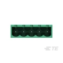 TE Connectivity Buchanan Series Pluggable Terminal Block, 2 Contacts, 5 mm Pitch, 16A, Brass, Green, 1 Row 2351885-2