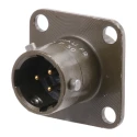 Souriau Sunbank by Eaton Copper Alloy Straight MIL Spec Circular Connector, 3 Way Panel Mount, Female/Male, 7.5A 85102E833P50