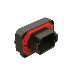 Amphenol Industrial AT13 Automotive Connector Male Flange 8 Way Crimp 13A IP67 Black AT13-08PB-BM03
