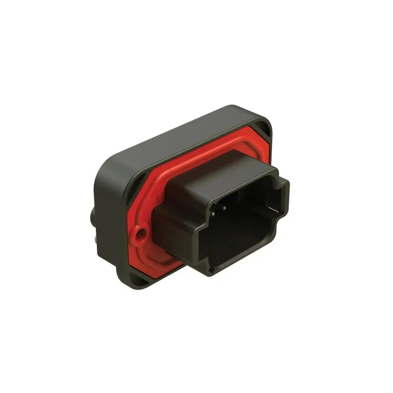 Amphenol Industrial AT13 Automotive Connector Male Flange 8 Way Crimp 13A IP67 Black AT13-08PB-BM03