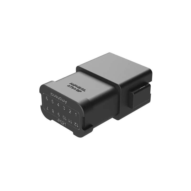 Amphenol Industrial AT04-12PB-P021 Automotive Connector Male, 12 Way, 78A, Crimp, Cable Mount, IP67