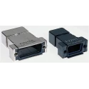 FCT from Molex FWH Series ABS Straight D-Sub Backshell, 15 Way, IP67, Strain Relief, Silver, Nickel FWH2AE / 1727040107