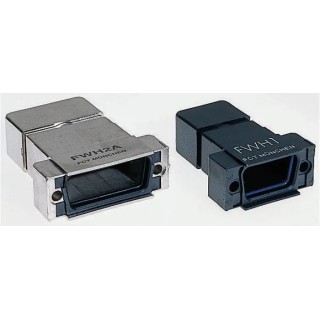 FCT from Molex FWH Series ABS Straight D-Sub Backshell, 15 Way, IP67, Strain Relief, Silver, Nickel FWH2AE / 1727040107