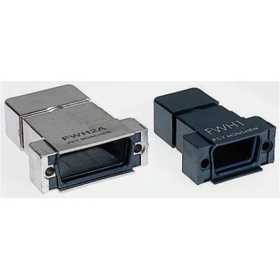 FCT from Molex FWH Series ABS Straight D-Sub Backshell, 15 Way, IP67, Strain Relief, Silver, Nickel FWH2AE / 1727040107