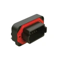 Amphenol Industrial AT13-12PB-BM03 Automotive Connector Male Flange 12 Way Crimp Termination, IP67, 13A, Black