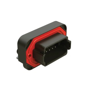 Amphenol Industrial AT13-12PB-BM03 Automotive Connector Male Flange 12 Way Crimp Termination, IP67, 13A, Black