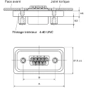 FCT from Molex 15 Way Straight D-Sub Connector, Panel Mount, Female, 7.5A, 250V, 2.84mm Pitch, Brass FWDF15S / 1731100023