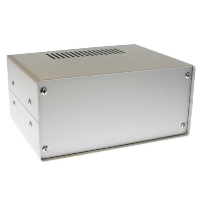 RS PRO Grey Steel Instrument Case, 70 mm Height, 110 mm Length, 150 mm Width, Ventilated, Model 195-9127