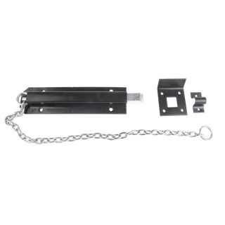 RS PRO Steel Black Japanned Door Bolt, Slide Bolt, 200 mm Length, 751-225