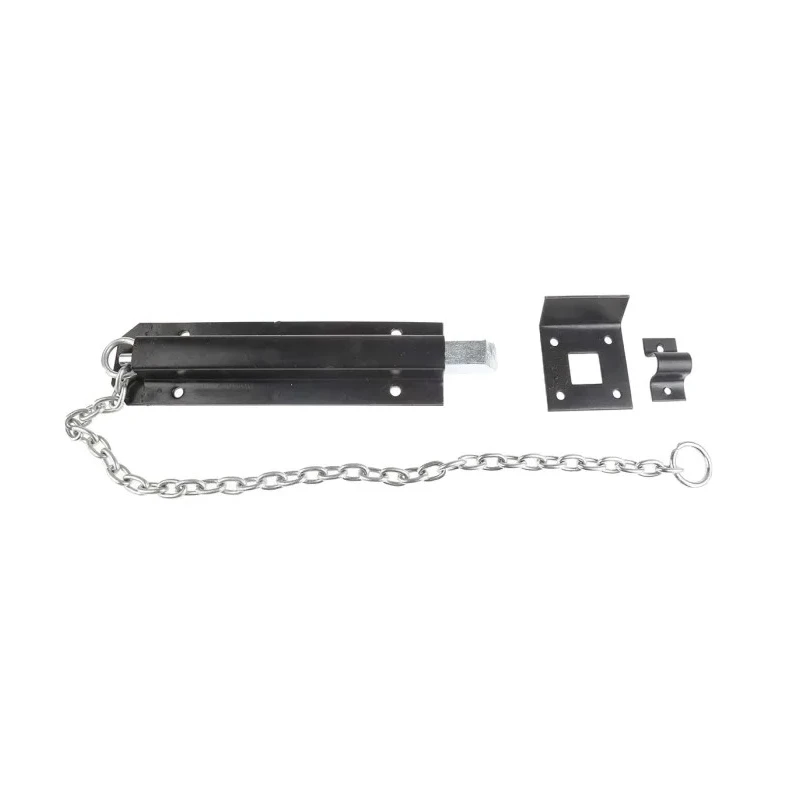 RS PRO Steel Black Japanned Door Bolt, Slide Bolt, 200 mm Length, 751-225