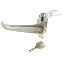 Euro-Locks a Lowe & Fletcher group Company Silver Locking Handle L-Handle Chrome Plated 0023022