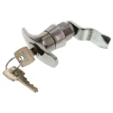Euro-Locks a Lowe & Fletcher group Company Silver Locking Handle, T-Handle, Chrome Finish, 60mm Length 0021022