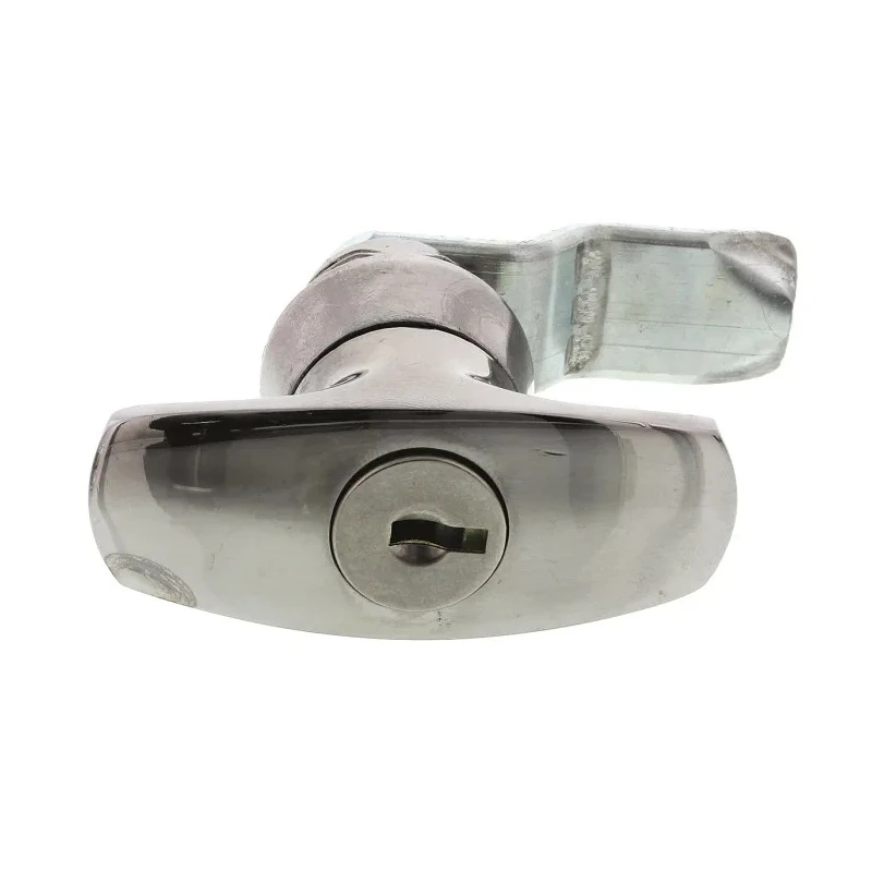 Euro-Locks a Lowe & Fletcher group Company Silver Locking Handle, T-Handle, Chrome Finish, 60mm Length 0021022