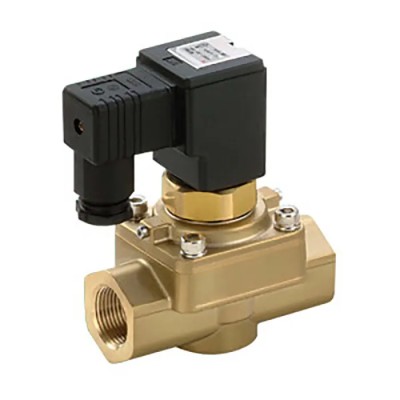 SMC Solenoid Valve 2 Port NC 24V DC 1/2 in G Brass Body Max 50 bar Threaded VCH41-5D-06G-Q