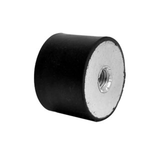 RS PRO M10 Anti-Vibration Mount Female Buffer Foot, 167.9 kg Compression Load, Rubber, 50mm OD x 50mm Height 196-1355