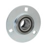 NSK-RHP Self-Lube Bearing Flange Unit, 2 Hole Taper, Zinc Plated Steel, 20 mm ID, SLFL20 R