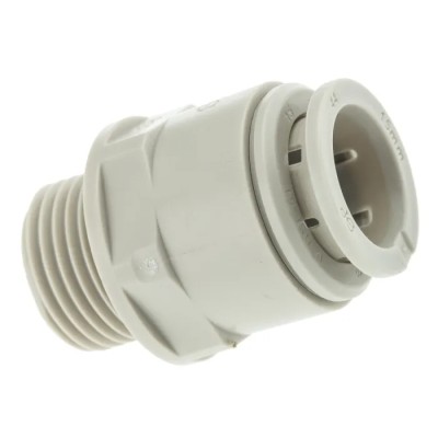 JG Speedfit Plastic Pipe Fitting Straight Adapter Acetal 1/2 in BSP 15 mm CM011514S