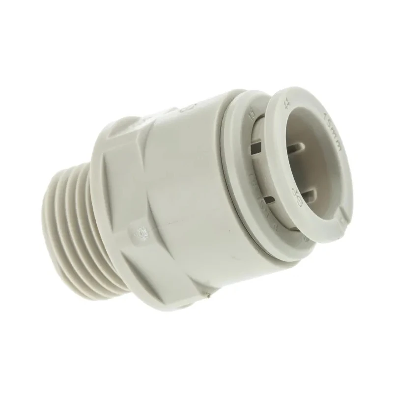 JG Speedfit Plastic Pipe Fitting Straight Adapter Acetal 1/2 in BSP 15 mm CM011514S