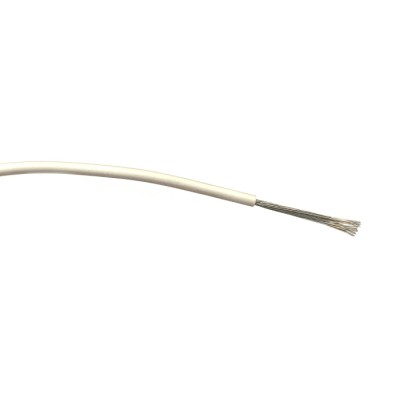 RS PRO White Hook Up Wire 1 mm², 17 AWG, 32 x 0.2 mm Strands, PVC Insulation, 500 m Reel 196-4353
