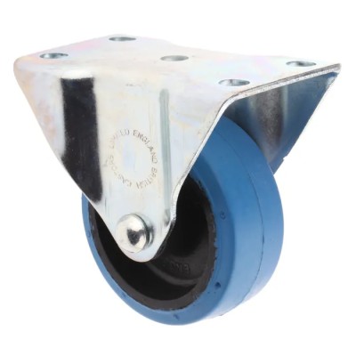 RS PRO Fixed Castor 90 kg Capacity 75 mm Wheel Rubber Steel Frame Zinc Plated 196-4933