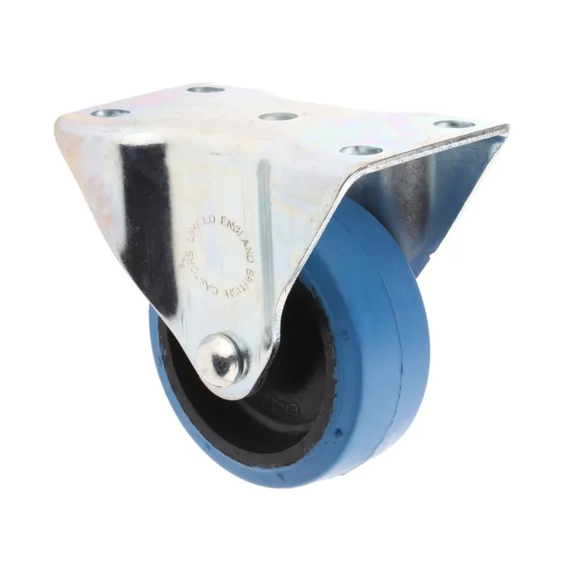 RS PRO Fixed Castor 90 kg Capacity 75 mm Wheel Rubber Steel Frame Zinc Plated 196-4933