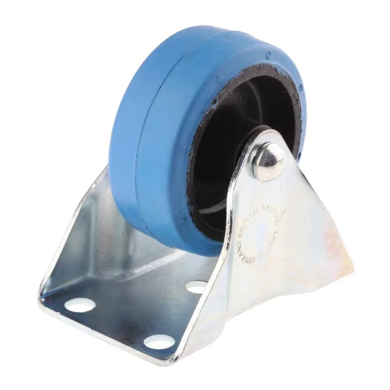 RS PRO Fixed Castor 90 kg Capacity 75 mm Wheel Rubber Steel Frame Zinc Plated 196-4933