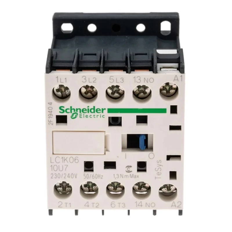 Schneider Electric TeSys K Contactor LC1K0610U7, 3-Pole, 230V AC Coil, 6A, 2.2kW, DIN Rail, 690V AC