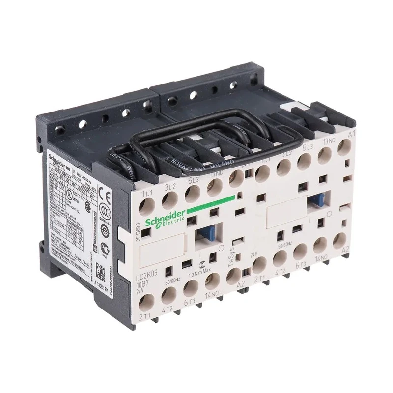 Schneider Electric TeSys K Contactor, 24V AC Coil, 3-Pole, 9A, 4kW, 690V AC, DIN Rail, LC2K0910B7