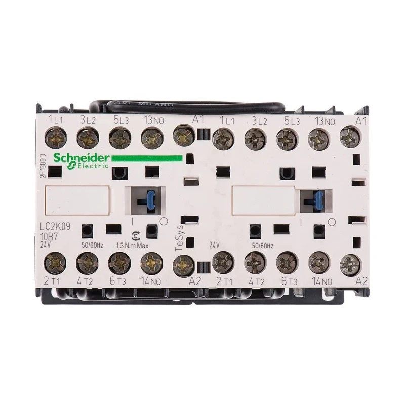 Schneider Electric TeSys K Contactor, 24V AC Coil, 3-Pole, 9A, 4kW, 690V AC, DIN Rail, LC2K0910B7