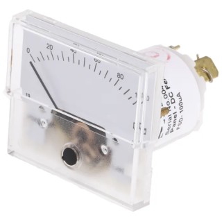 Sifam Tinsley Analogue Panel Ammeter, 25 A DC, ±2.5% Accuracy, Moving Coil, IS 10992