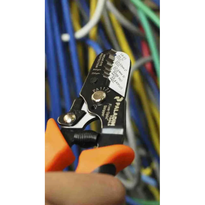 Tempo ProGrip Series Fibre Optic Insulated Wire Stripper, Insulated Handle, Steel & Polyamide, 10.75in, PA1171