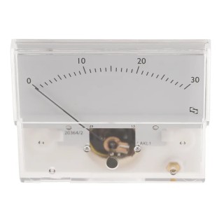 Sifam Tinsley Analogue Panel Ammeter 25 A AC/DC, 32.3 mm x 73.7 mm, ±1.5 to ±2.5% Accuracy, Moving Coil IS 11002