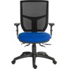 RS PRO Blue Fabric Typist Chair, Adjustable Back, Height, Wheeled, 150 kg Weight Capacity 197-0400