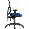RS PRO Blue Fabric Typist Chair, Adjustable Back, Height, Wheeled, 150 kg Weight Capacity 197-0400